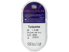 TopVue Color - Turquoise - brez dioptrije (2 leči)
