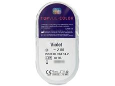 TopVue Color - Violet - z dioptrijo (2 leči)