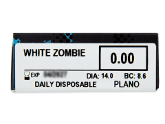 ColourVUE Crazy Lens - White Zombie - dnevne leče brez dioptrije (2 leči)